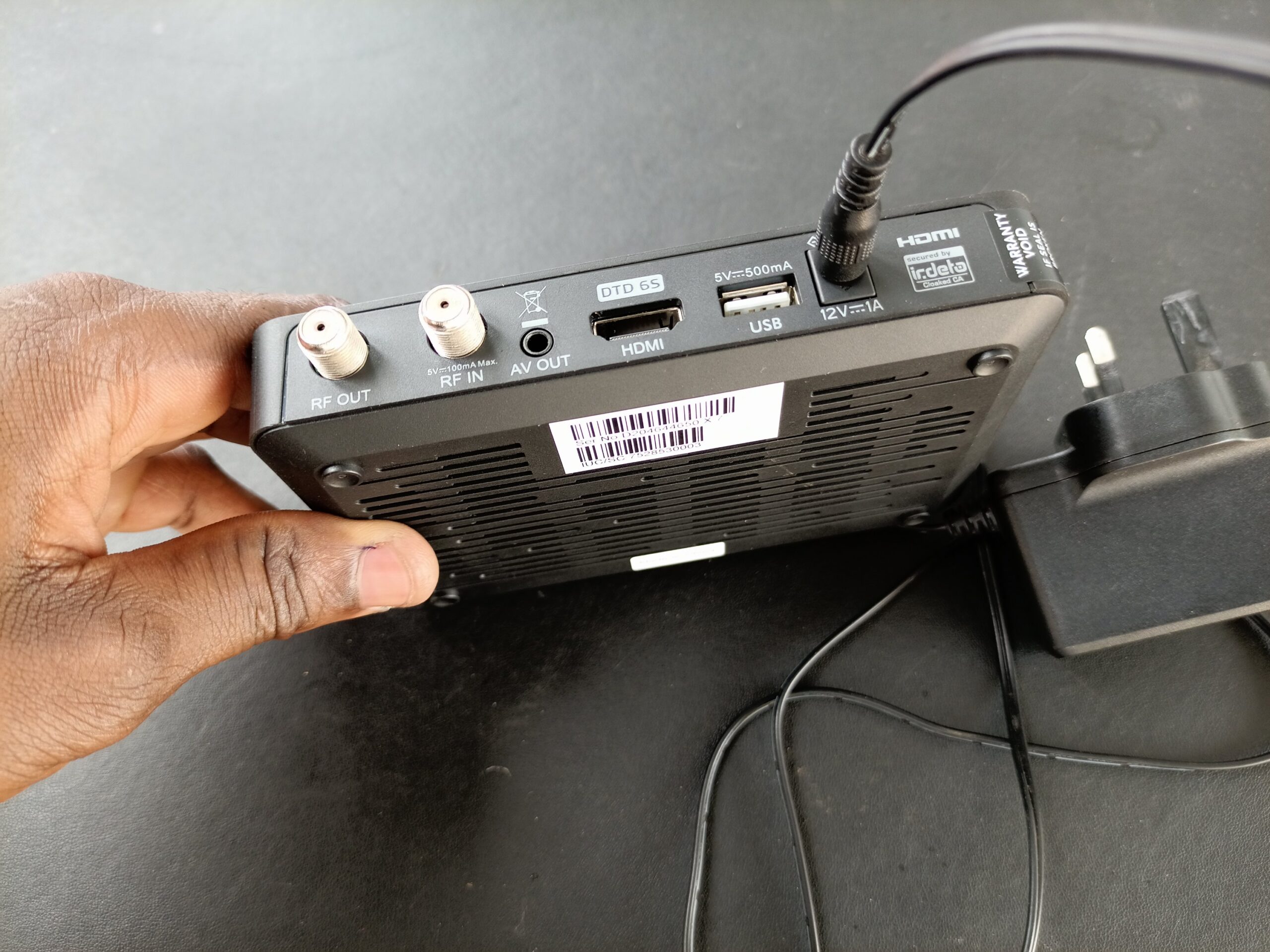 Power cable to Gotv decoder Connection